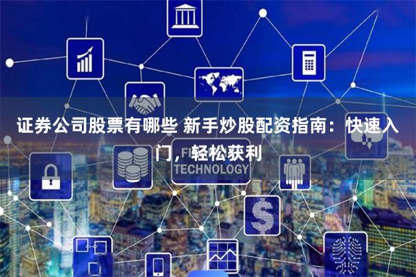 证券公司股票有哪些 新手炒股配资指南：快速入门，轻松获利